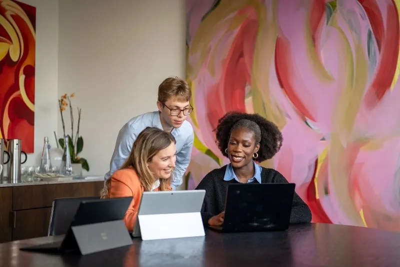 3 individuals working together